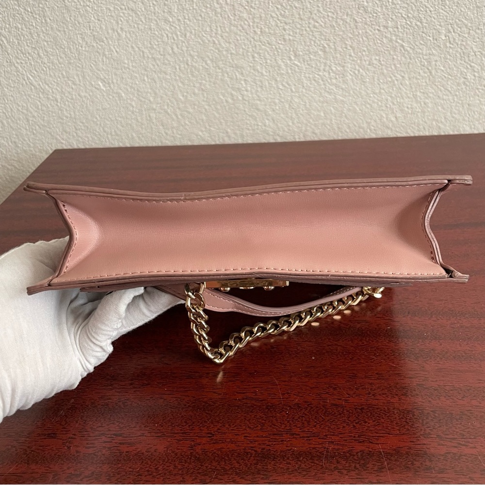 ALDO Yukita Faux Leather Mix Pink Snakeskin Chain Crossbody - Picture 7 of 11